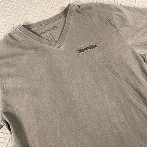 Jäegermeister V-Neck Men’s Gray Tee Shirt Size Medium